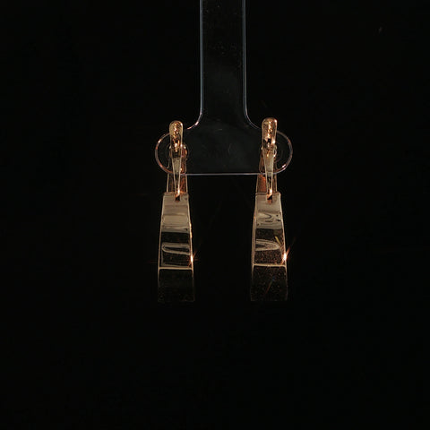 14K Yellow Gold Elongated Hoops | 4.7 Grams