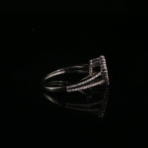 10K White & Rose Gold Diamond Heart Ring | 0.35 CTW | Size 7