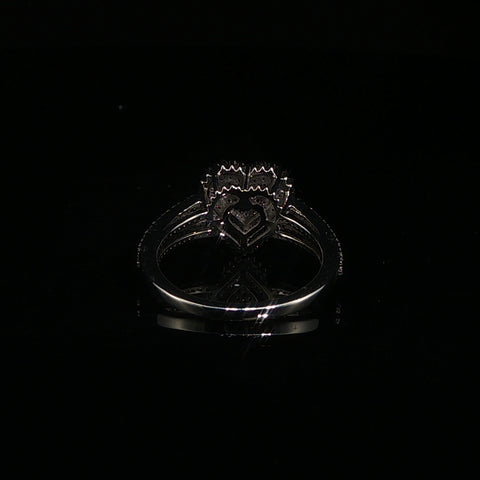 10K White & Rose Gold Diamond Heart Ring | 0.35 CTW | Size 7