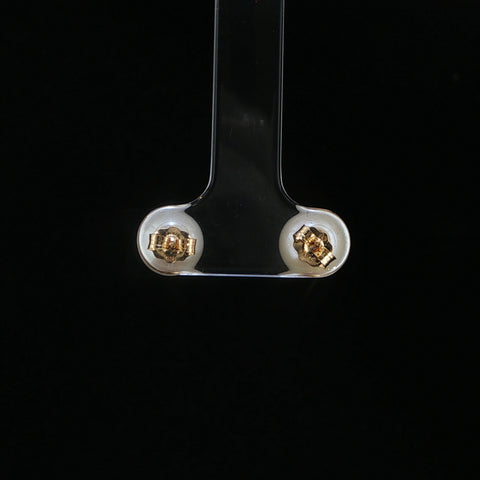 10K Yellow Gold Large Pearl Studs | 1.6 Grams