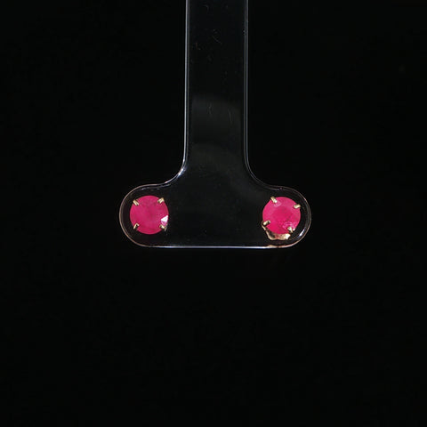 14K Yellow Gold Ruby Studs | 1 CTW | 0.3 Grams