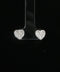 10K White Gold Natural Diamond Heart Earrings | 0.29 CTW