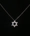 14K White Gold Natural Diamond Star of David Pendant Necklace | 0.5 CTW | 16-18 Inch