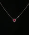 Platinum Tourmaline Heart Pendant Necklace | 1.3 CTW | 16-18 Inch