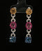 18K White Gold Sapphire & Diamond Link Dangle | 0.3 CTW