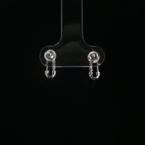 10K White Gold Diamond Paperclip Earrings | 0.13 CTW