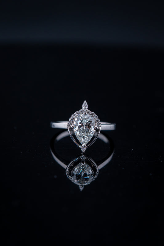 10K White Gold Women’s Lab Diamond Ring – 1.50 CTW – Size 7