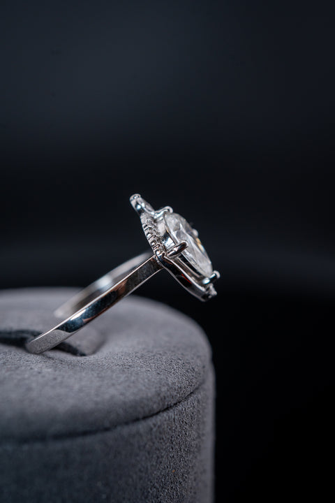 10K White Gold Women’s Lab Diamond Ring – 1.50 CTW – Size 7