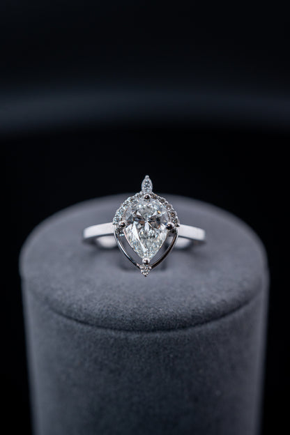 10K White Gold Women’s Lab Diamond Ring – 1.50 CTW – Size 7