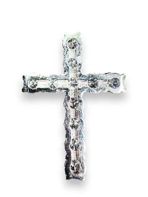 White Gold CVD Lab 2A Diamond Cross Pendant 7.42CT 22.91GR image 1