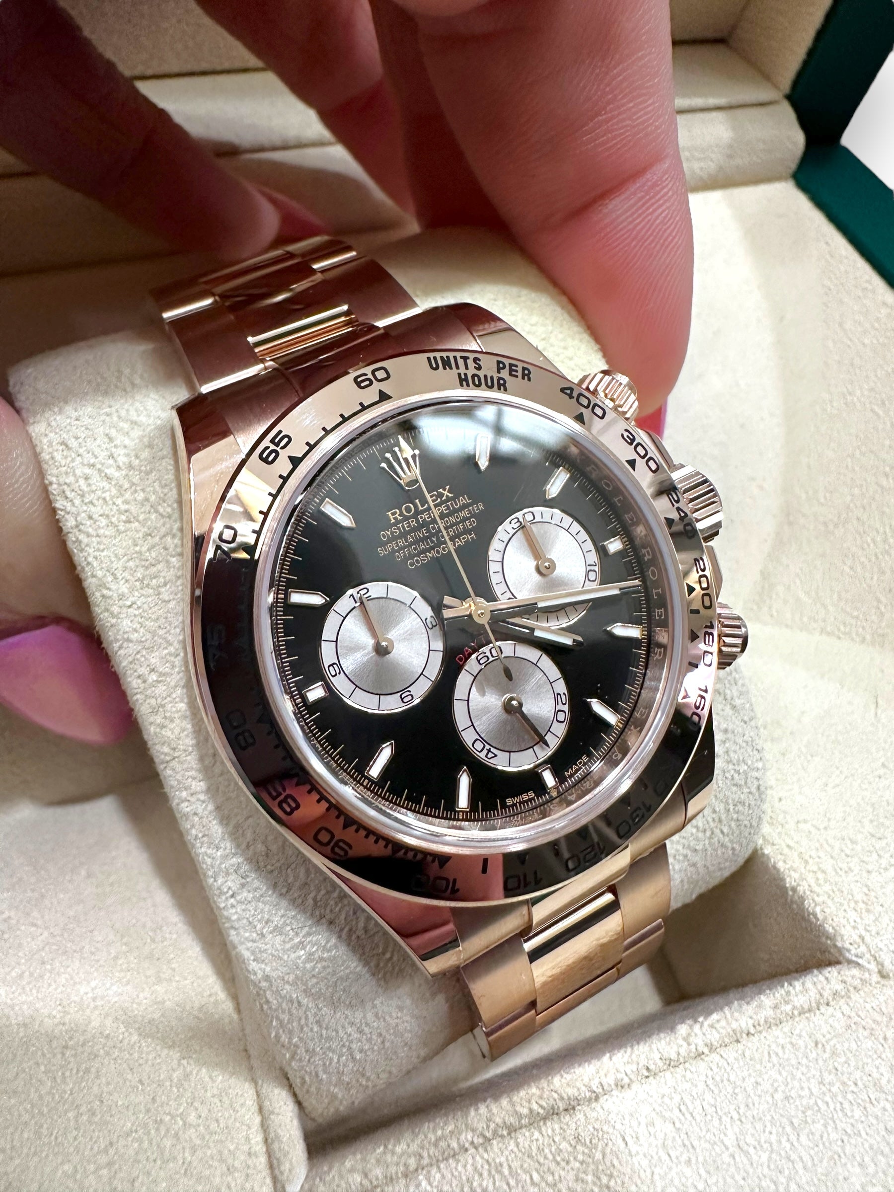 New Rolex Cosmograph Daytona Oyster 126505 - Everose Gold, Black Dial, Full Set image 5